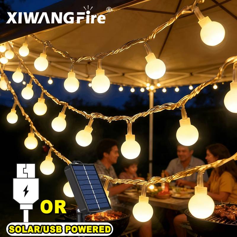 Lighting Christmas Decor - 3-10M Solar/USB/Batterij Lichtslingers, Fairy Globe Ball