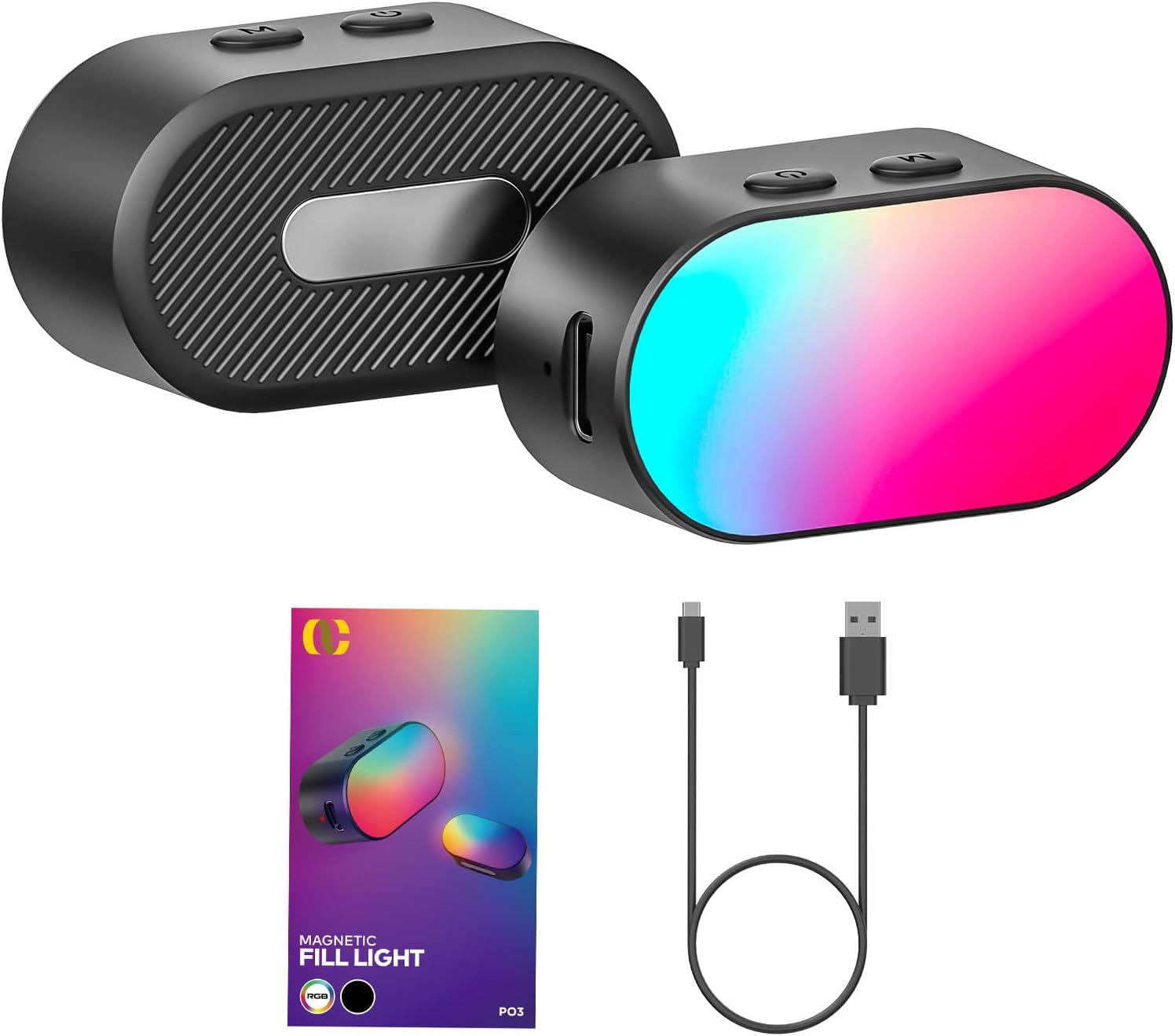 Lighting Visual - AOCHUAN Mini RGB Magnetisch Invullicht 3-stops