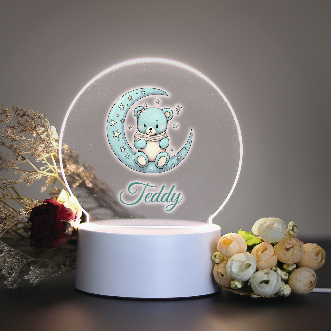 Lighting Visual - 1 stuk Gepersonaliseerde Maanbeer LED Tafellamp