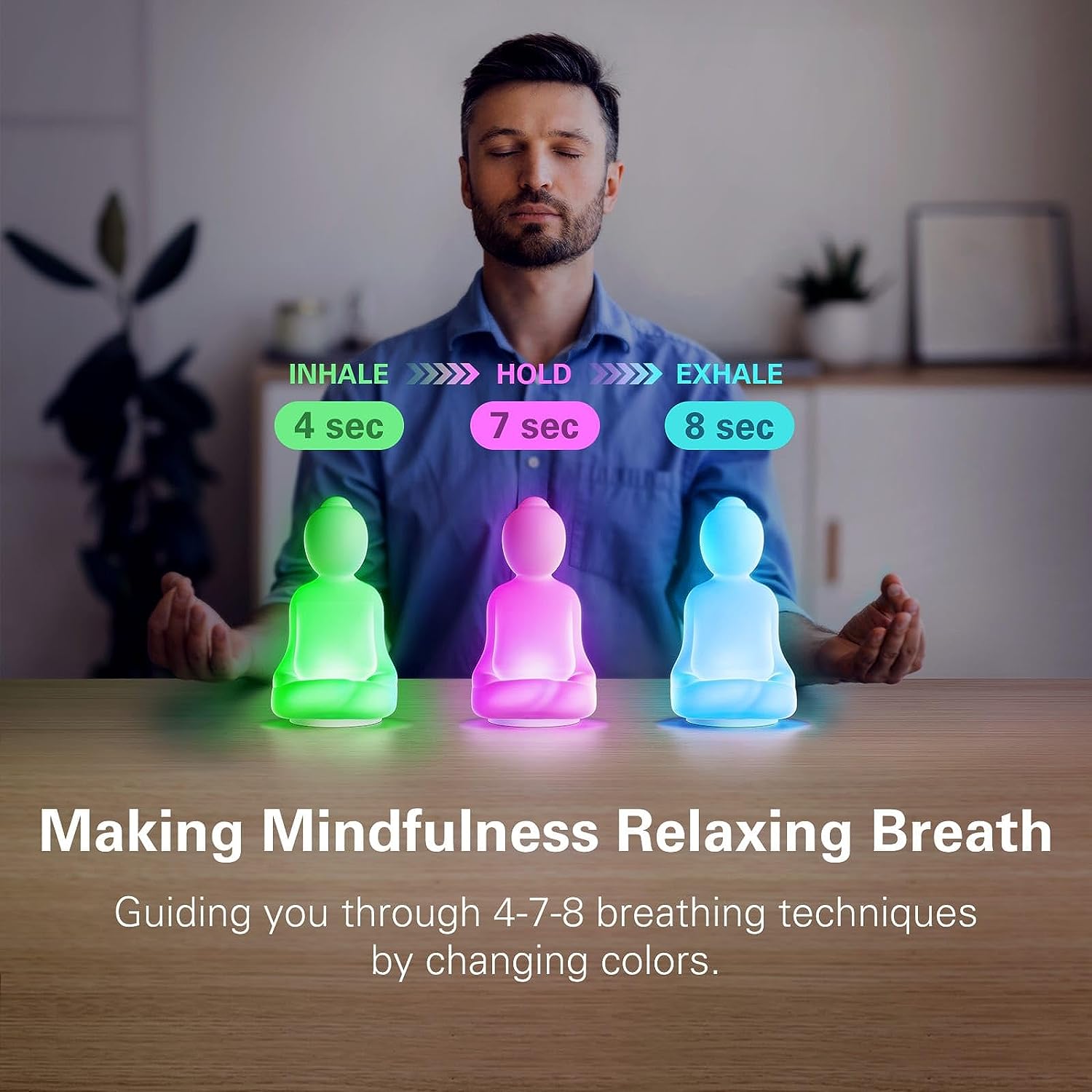 Lighting Visual - Mindful Breathing Yoga | 4-7-8 Geleid