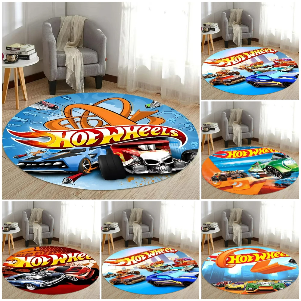 Lighting Mcqueen Bedroom Decor - Hot Wheels Cars HD bedrukt rond