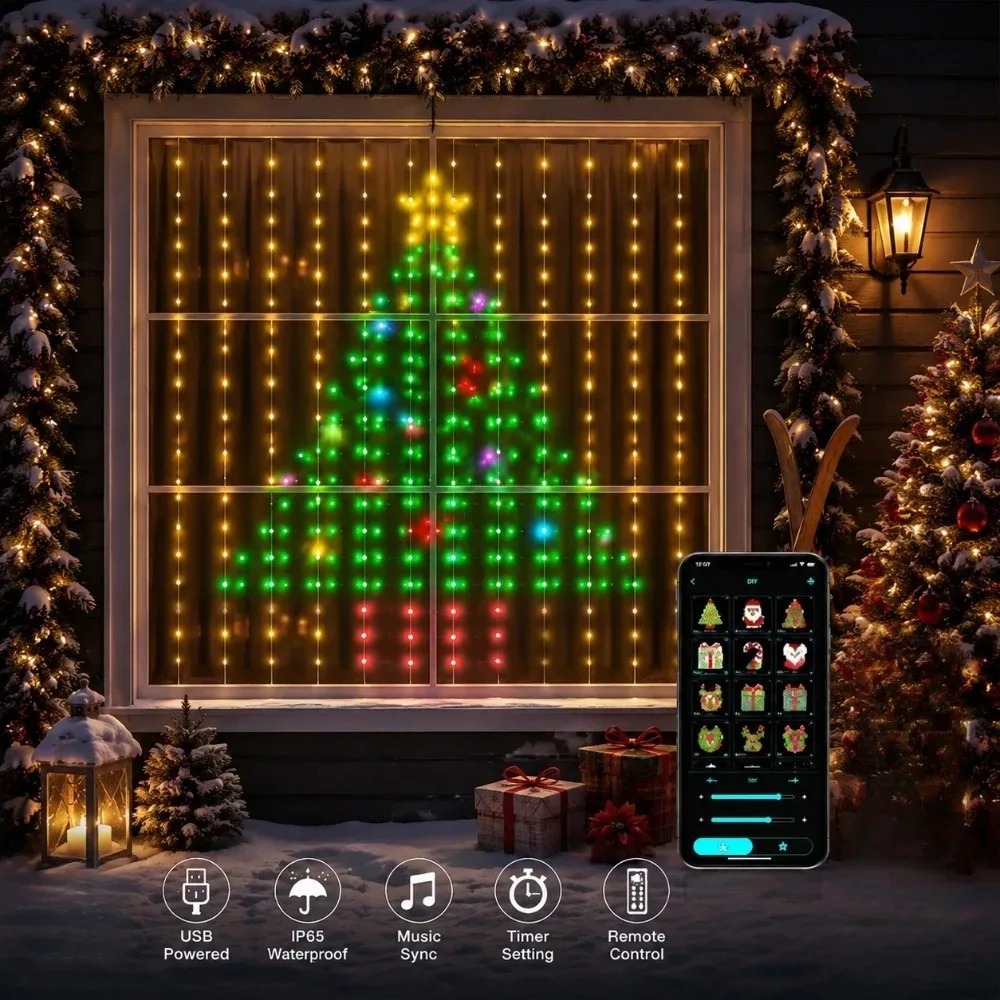 Kerstlichtsnoer LED-gordijnver - Lighting Christmas Decor recensie en prijs