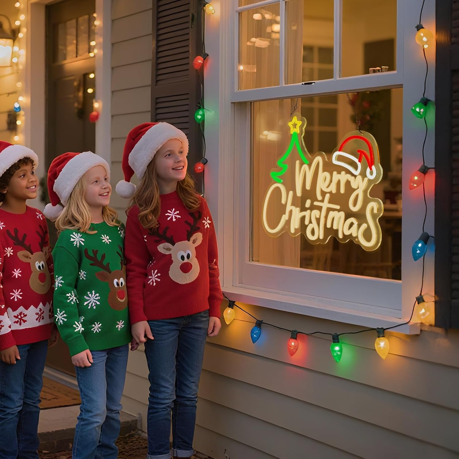 Kerstverlichting met neonbord, - Lighting Christmas Decor recensie en prijs