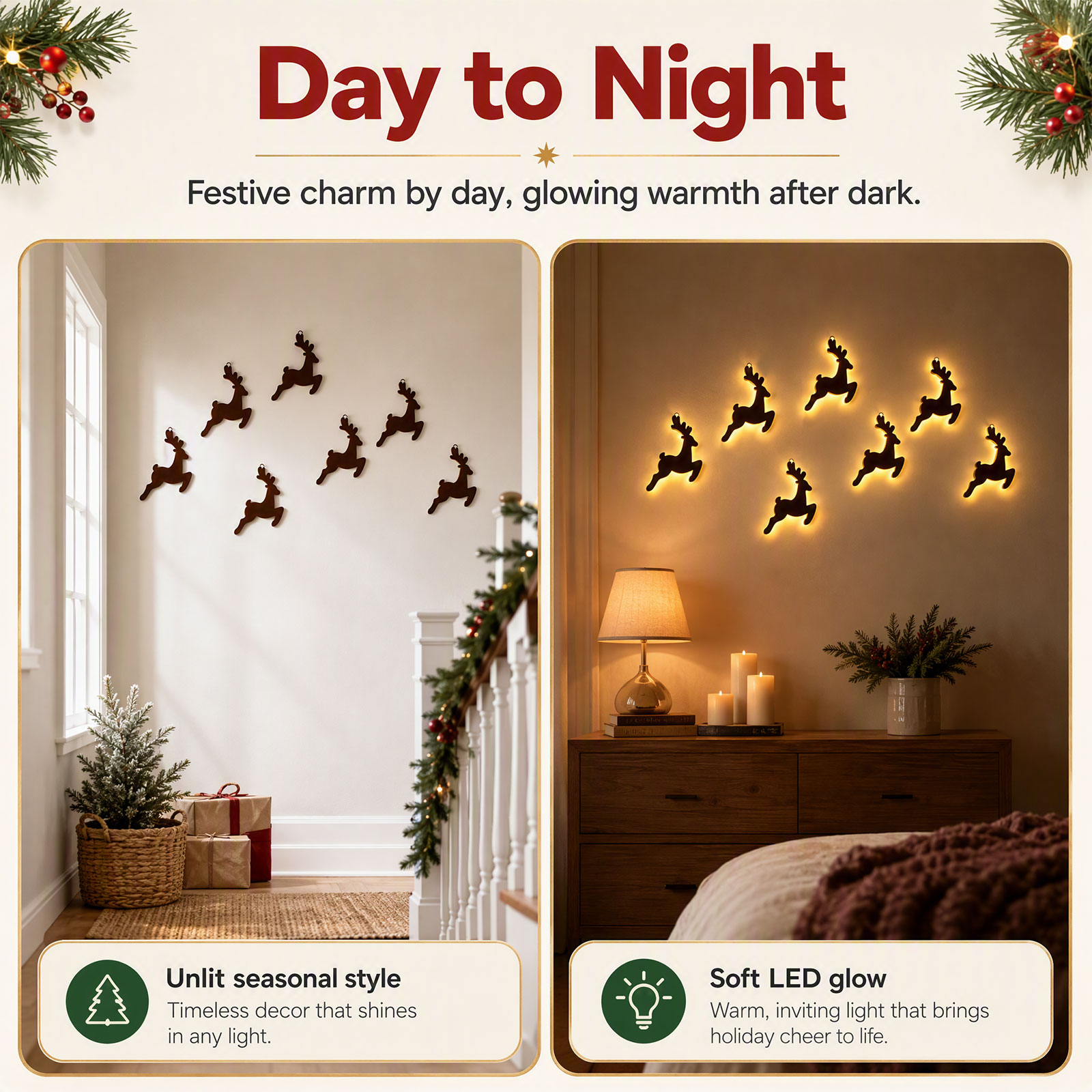 7-delige LED-verlichte rendier - Lighting Christmas Decor recensie en prijs