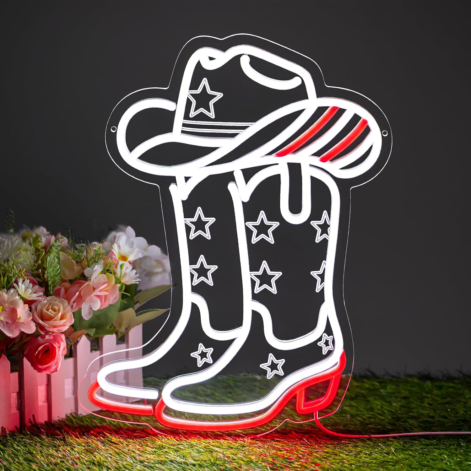 Cowboylaarzen en hoed LED neon - Lighting Decoration Ideas recensie en prijs